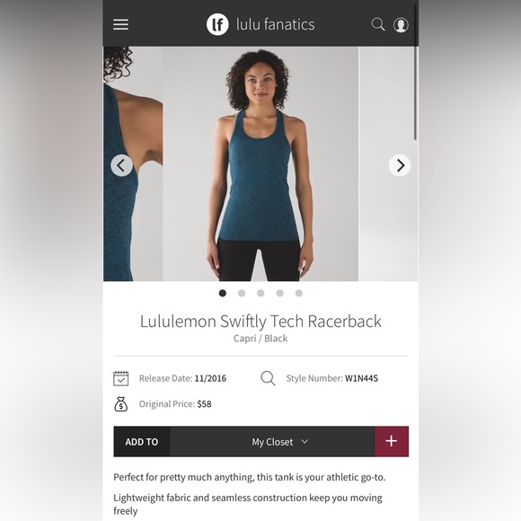 Lululemon Swiftly Tech Racerback Size 10 - Picture 5 of 5